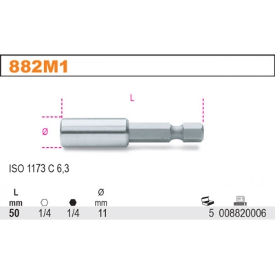 UCHWYT Z TRZPIENIEM 1/4'' DO KOŃCÓWEK 1/4''