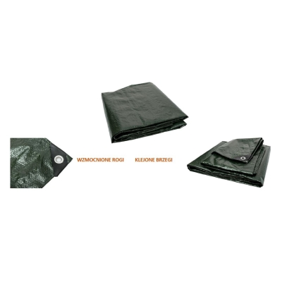 PLANDEKA 140G/M2 4*8M ZIELONA