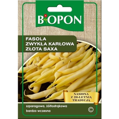 FASOLA - ZWYKŁA KARŁOWA ZŁOTA.. SAXA (ŻÓŁTOSTRĄKOWA) 25G