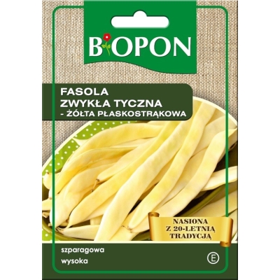 FASOLA ZWYKŁA, TYCZNA ŻÓŁTA. PŁASKOSTRĄKOWA 10G