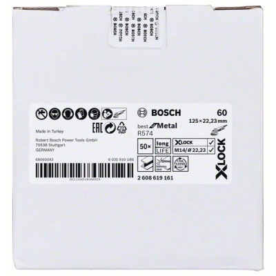 KRĄŻEK FIBROWY X-LOCK R574 GR. 60 125MM