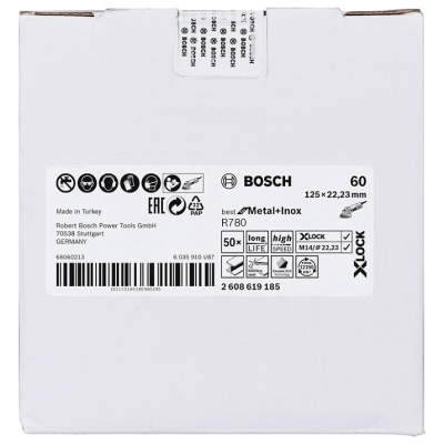 KRĄŻEK FIBROWY X-LOCK R780 GR. 60 125MM INOX