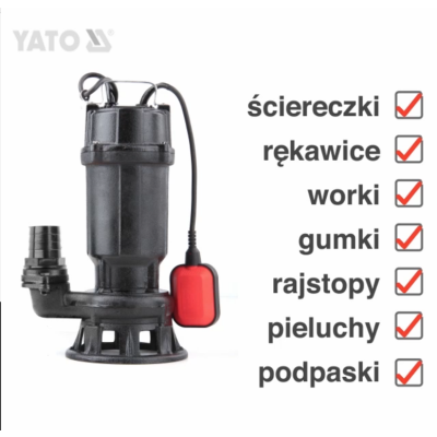 POMPA DO ŚCIEKÓW 750W Z ROZDRABNIACZEM