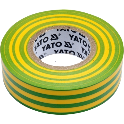 TAŚMA ELEKTROIZOLACYJNA ŻÓŁTO-ZIELONA 19MM*20M