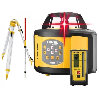NIWELATOR LASEROWY NL520D CZERW. NIVEL SYSTEM + LS-24 + SJJ1