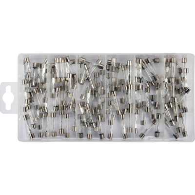 ZESTAW BEZPIECZNIKÓW SZKLANYCH 6X30MM 120 SZTUK MIX
