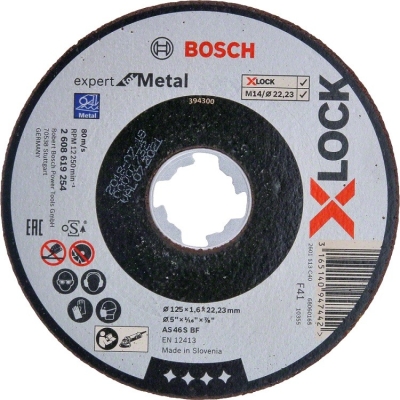 TARCZA SZLIFIERSKA X-LOCK EXPERT FOR METAL 125*1.6*22.23