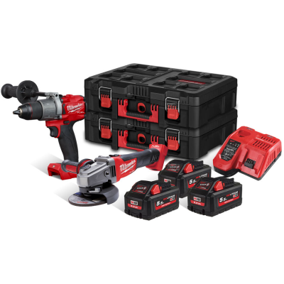 ZESTAW COMBO KIT M18FPD2 + M18CAG125X 3*5.5AH
