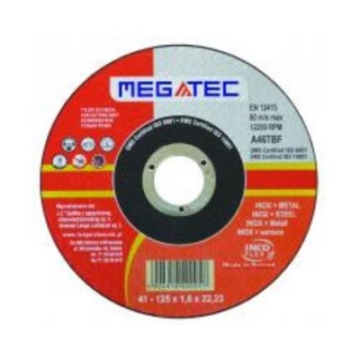 TARCZA MEGATEC 125*1.6*22 METAL INOX