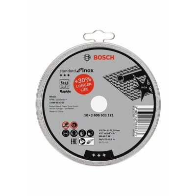 TARCZA PŁASKA INOX T1A 125*1.0*22 INOX-RAPIDO