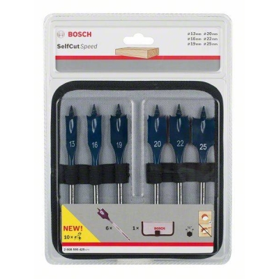 ZESTAW WIERTEŁ 6-SZT SELF CUT SPEED 13,16,19,20,22,25