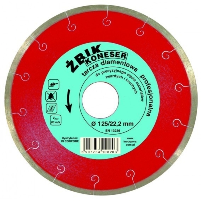 TARCZA DIAMENTOWA GŁADKA ŻBIK KONESER 230MM