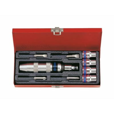 WKRĘTAK UDAROWY + BITY 5/16 6CZ.+NASADKI 8-14 MM, 10CZĘŚCI