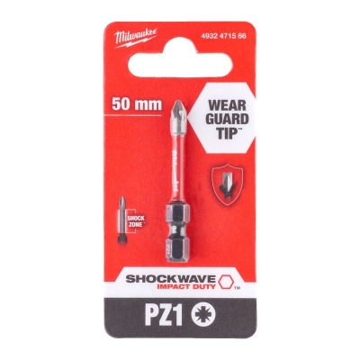 BIT, GROT, KOŃCÓWKA SHOCKWAVE PZ1 50MM