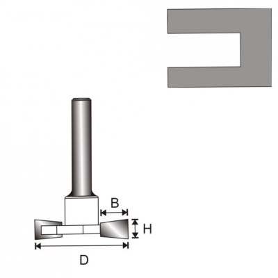 FREZ ROWKUJĄCY T T12 D32 H6.35 B9.4MM