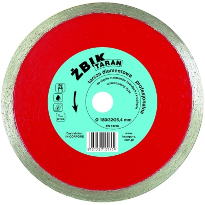 TARCZA DIAMENTOWA GŁADKA ŻBIK TARAN 250MM