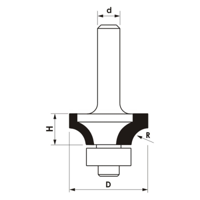 FREZ TRZPIENIOWY CNC PREMIUM ZAOKRĄGLAJĄCY 20.6*8*4