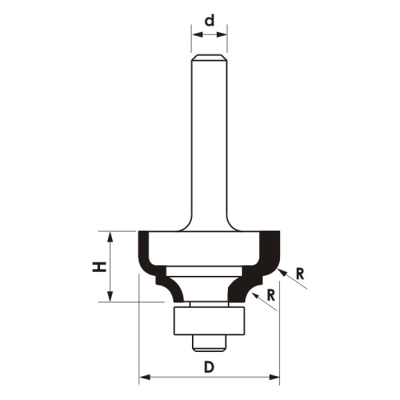 FREZ TRZPIENIOWY CNC PREMIUM KSZTAŁTOWY 31.8*15.9*8