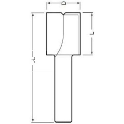FREZ PROSTY 8MM 20*20MM 2 ROWKI