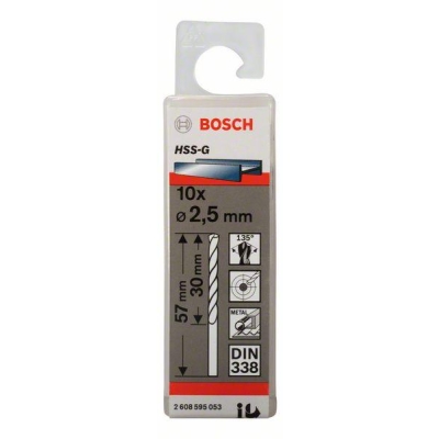 WIERTŁO HSS-G, DIN 338 2,5*57MM 10SZT.