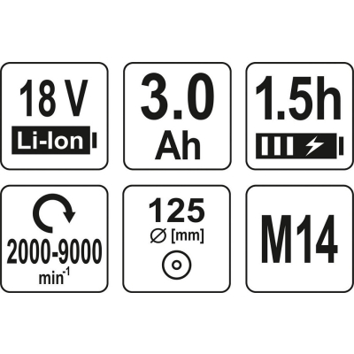 SZLIFIERKA KĄTOWA 125MM 18V BEZSZCZOTKOWA