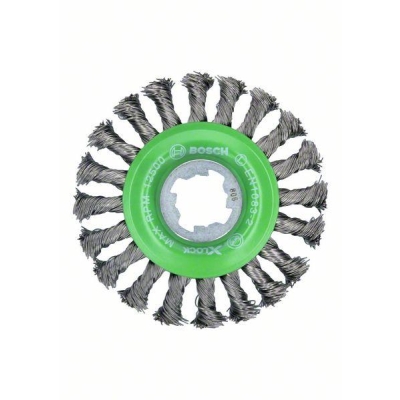 SZCZOTKA TARCZOWA 115 DRUT INOX PLECIONY X-LOCK