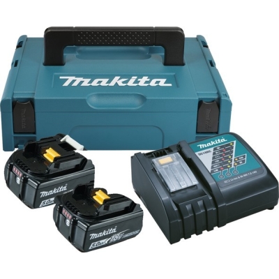 ZESTAW ZASILAJĄCY 18V MAKPAC 2*5.0AH BL1850B+DC18RC