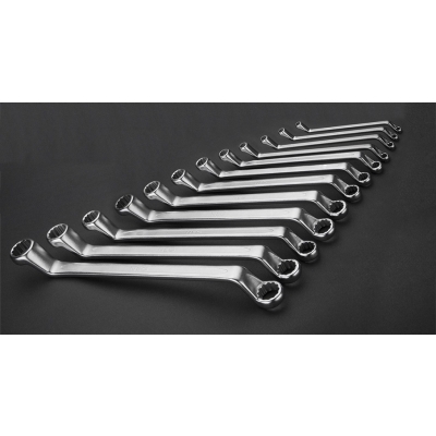 KLUCZE OCZKOWE ODGIĘTE 6-32MM, 12 SZTUK