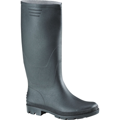 BUTY WYSOKIE ZAWODOWE PCV CZARNE R.44