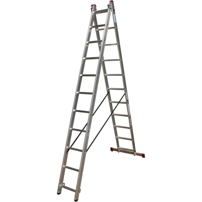 DRABINA ALUMINIOWA 2-ELEMENTOWA CORDA 2*11 SZCZEBLI