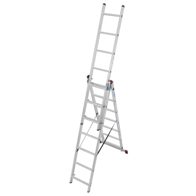 DRABINA ALUMINIOWA 3-ELEMENTOWA CORDA 3*7 SZCZEBLI