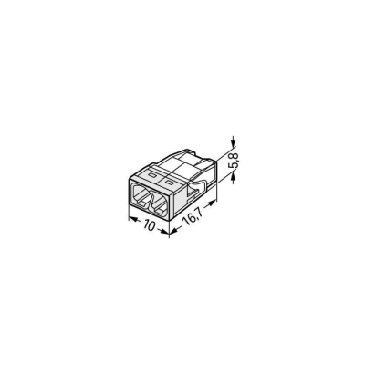 SZYBKOZŁĄCZKA WAGO 2273-202 2X0,5-2,5 MM2 BIAŁA 20 SZTUK