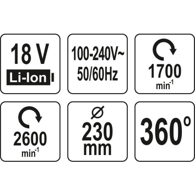 WENTYLATOR HYBRYDOWY 18V/240V BEZ AKUMULATORA