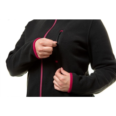 BLUZA POLAROWA DAMSKA CZARNA, ROZMIAR S