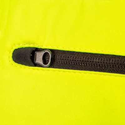 KURTKA ROBOCZA OSTRZEGAWCZA SOFTSHELL Z KAPTUREM ŻÓŁTA XXL