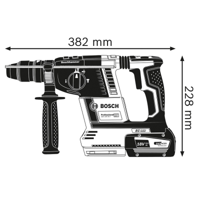 MŁOT UDAROWY OBROTOWY AKUMULATOROWY SDS+ GBH 18V-26 F 2*6.0A