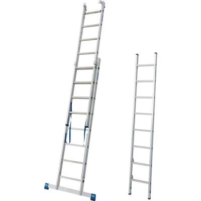 DRABINA ALUMINIOWA 3-ELEMENTOWA STABILO 3*8 SZCZEBLI