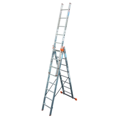 DRABINA ALUMINIOWA 3-ELEMENTOWA TRIBILO 3*8 SZCZEBLI