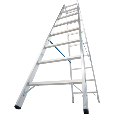DRABINA ALUMINIOWA DWUSTRONNA STABILO 2*8 SZCZEBLI