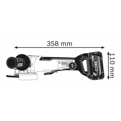 SZLIFIERKA KĄTOWA AKUMULATOROWA 125MM GWX 18V-10SC 2*8.0AH