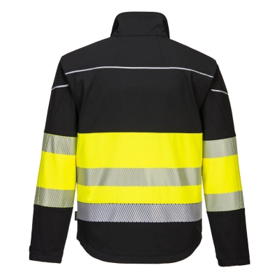 KURTKA OSTRZEGAWCZA SOFTSHELL  PW375BKY ROZMIAR M