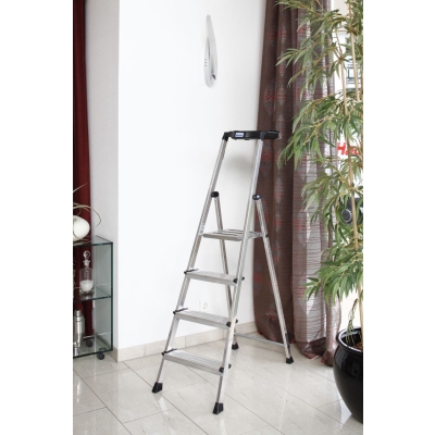DRABINA ALUMINIOWA WOLNOSTOJĄCA SECURY MULTIGRIP  4 SZCZEBLE