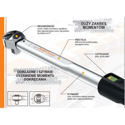 KLUCZ DYNAMOMETRYCZNY 10-60NM 3/8''