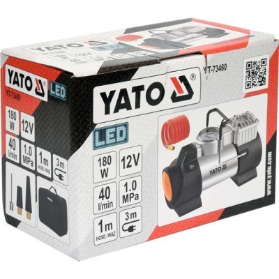 KOMPRESOR SAMOCHODOWY Z LAMPĄ LED 180W
