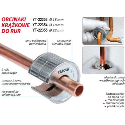 OBCINAK DO RUR Z TWORZYWA SZTUCZNEGO DO 15MM