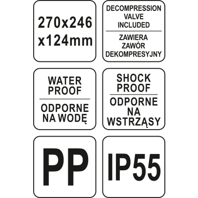 WALIZKA NARZĘDZIOWA HERMET 270*246*124MM