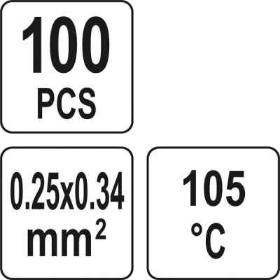 ZESTAW RUREK TERMOKURCZLIWYCH Z CYNĄ 0.25-0.34MM2., 100SZT