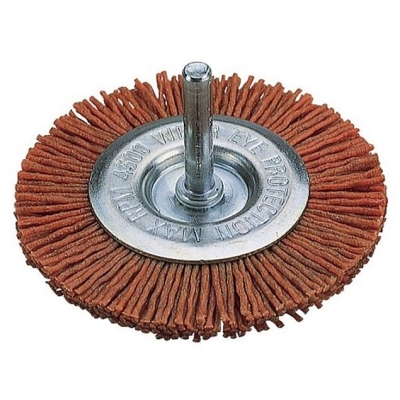 SZCZOTKA TARCZOWA NYLONOWA GRUBA 100MM TRZPIEŃ 6MM