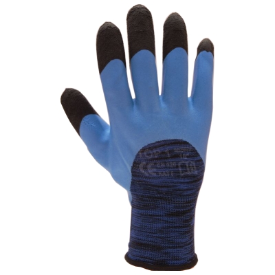 RĘKAWICE OCHRONNE, SPIENIONY LATEX SUPER TECH BLUE FIX R.9