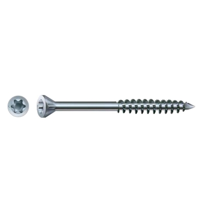 WKRĘT DO PODŁÓG OCYNK BIAŁY TX 3.5*45MM MAŁY ŁEB